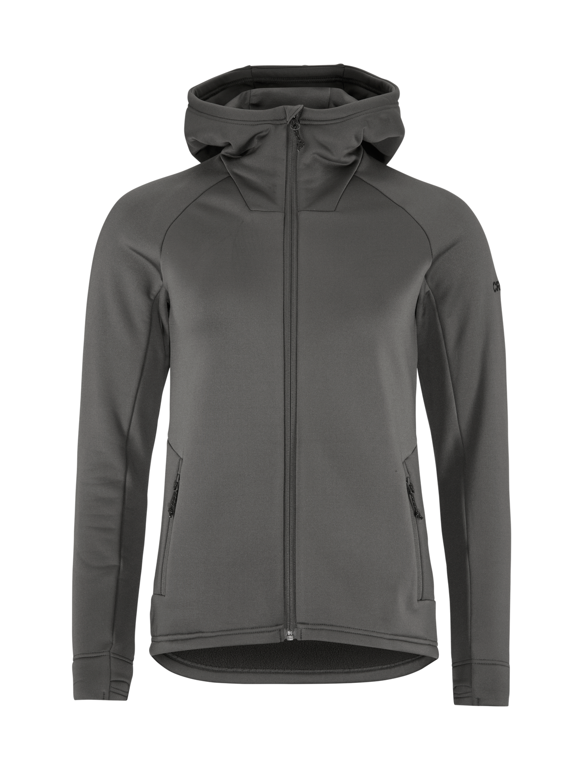 Craft ADV Explore Power Fleece Hood Jkt – dame – Granite, forside