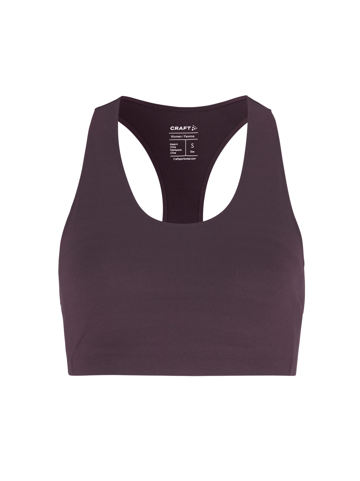 Craft Collective Padded Sports Bra – dame – Dk Plum, forside