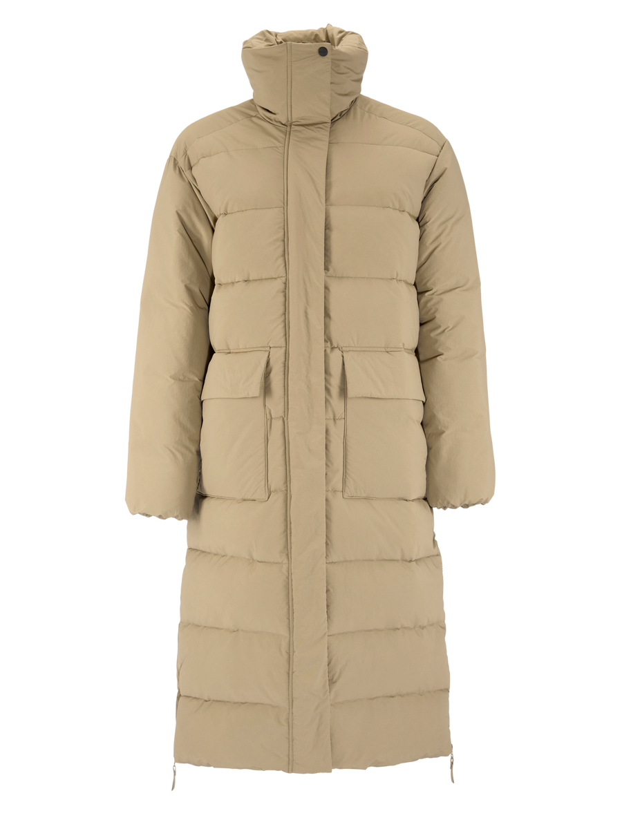 Craft Urban Long Padded Coat – dame – Taupe, forside