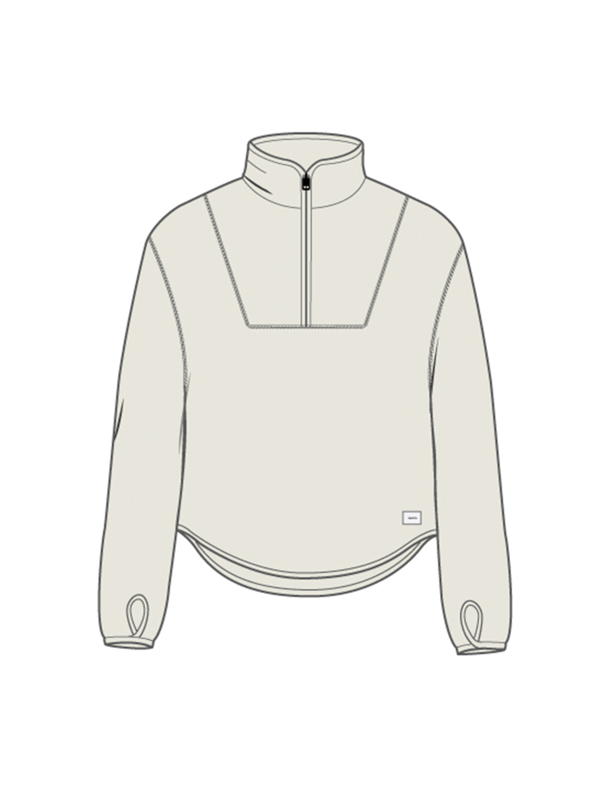 Craft NOR Join Pile Fleece HZ – dame – Tofu, forside