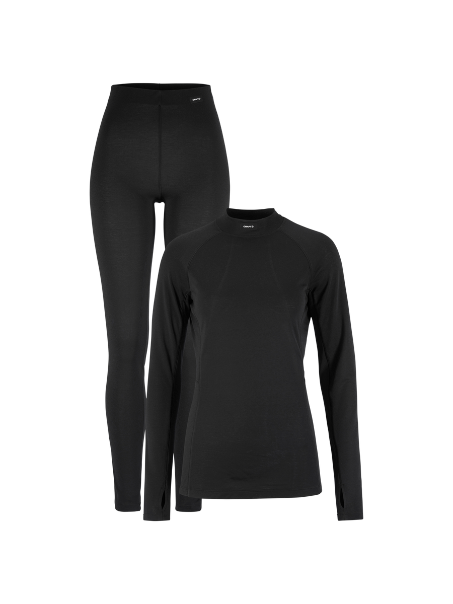 Craft Classic Thermal Baselayer Set – dame – Svart, forside
