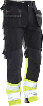 Jobman 2297 HV Bukse kl1 – Black/Yellow