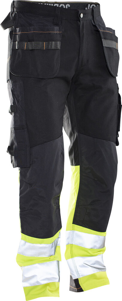 Jobman 2297 HV Bukse kl1 – Black/Yellow
