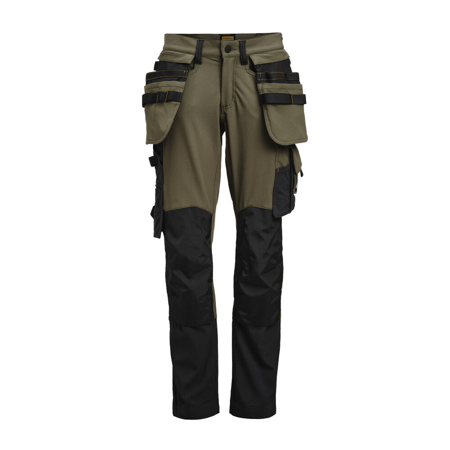Jobman 2371 Håndtverksbukse Stretch Dame – Olive Green/Black