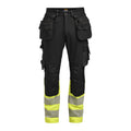 Jobman 2372 Womens Craftsman Trousers stretch Hi-Vis – Black/Yellow