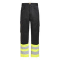Jobman 2416 Women's Service Trousers Hi-Vis – Black/Yellow