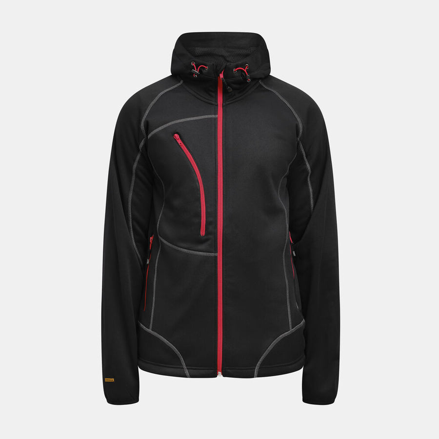 Jobman 5152 Hoodie Funktion – Black/Red