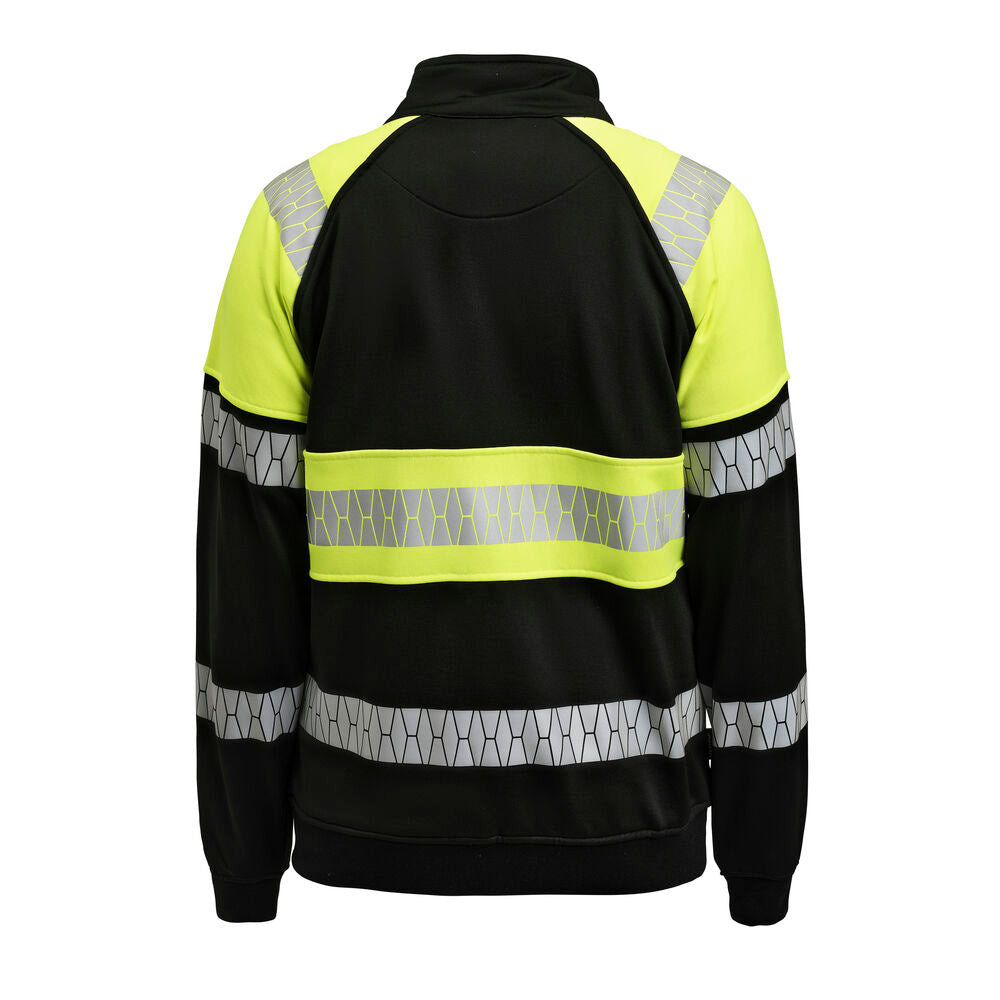 Jobman 5225 Sweatshirt Full-Zip Hi-Vis – bakside