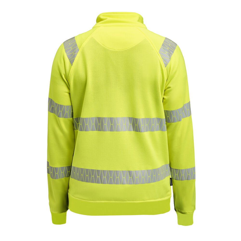 Jobman 5325 Sweatshirt Full-Zip Hi-Vis – bakside