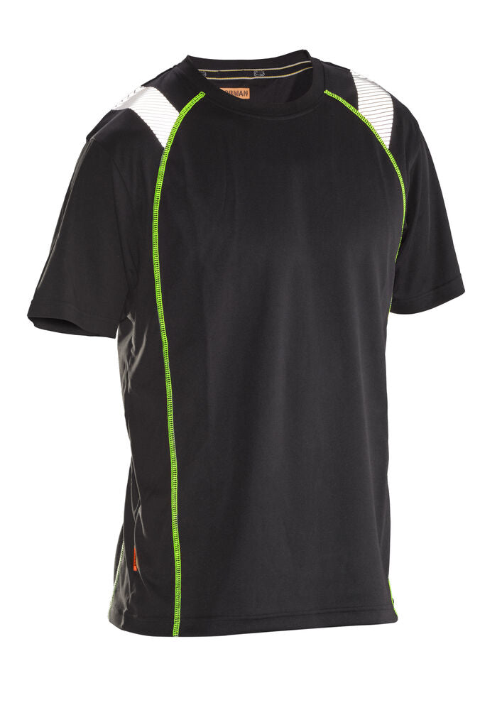 Jobman 5620 Vision T-shirt – Black/Yellow