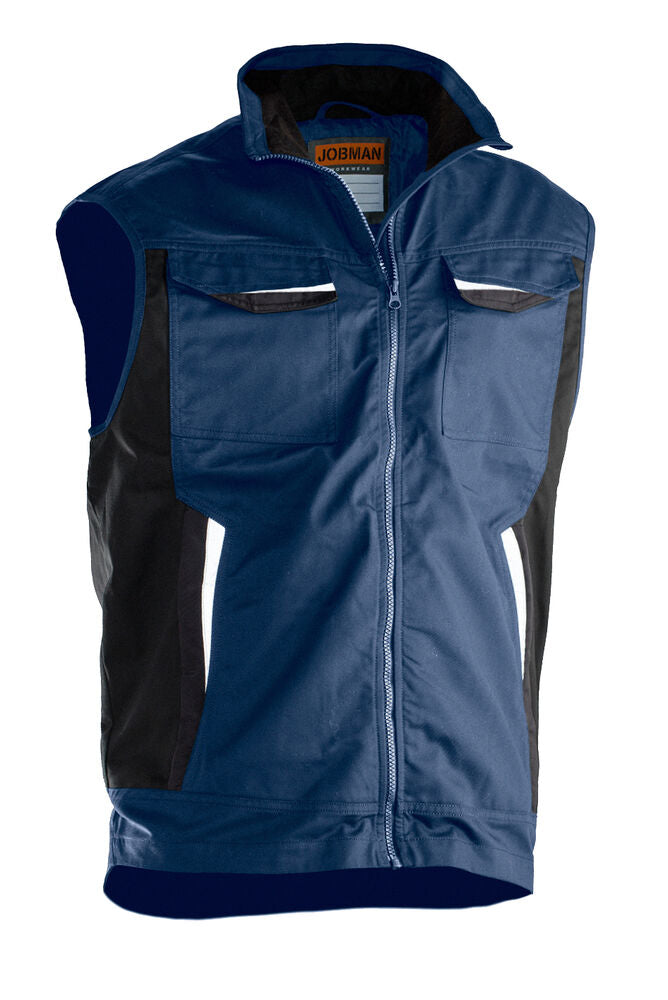 Jobman 7507 Poly Cotton Vest – Navy