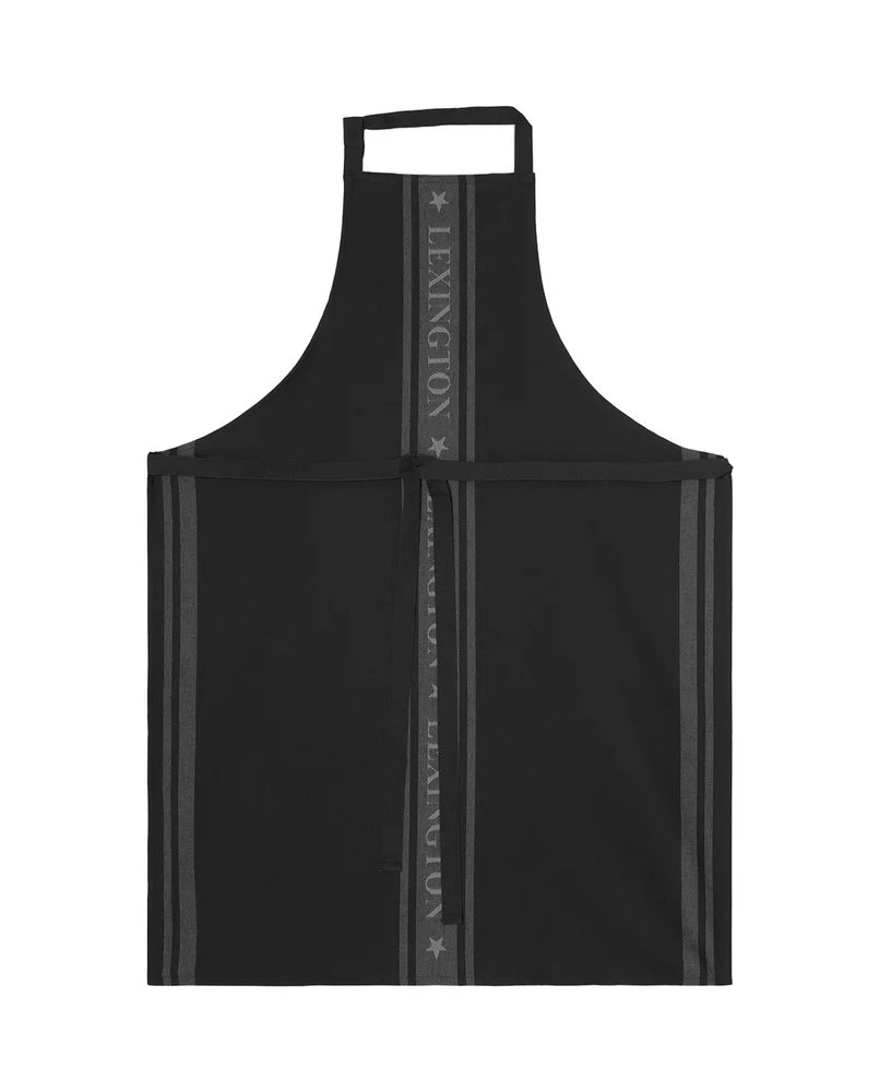 Lexington Icons Cotton Jacquard Star Apron – forkle – Black/White
