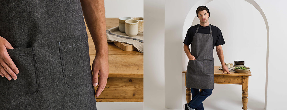 Premier Organic Fairtrade denim Apron – forkle – detaljbilde 1
