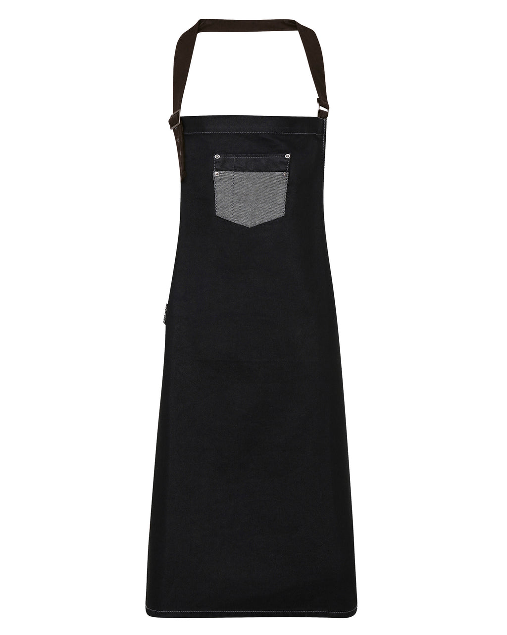 Premier Division Bib Apron – forkle – Black Denim