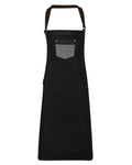Premier Division Bib Apron – forkle – Black Denim