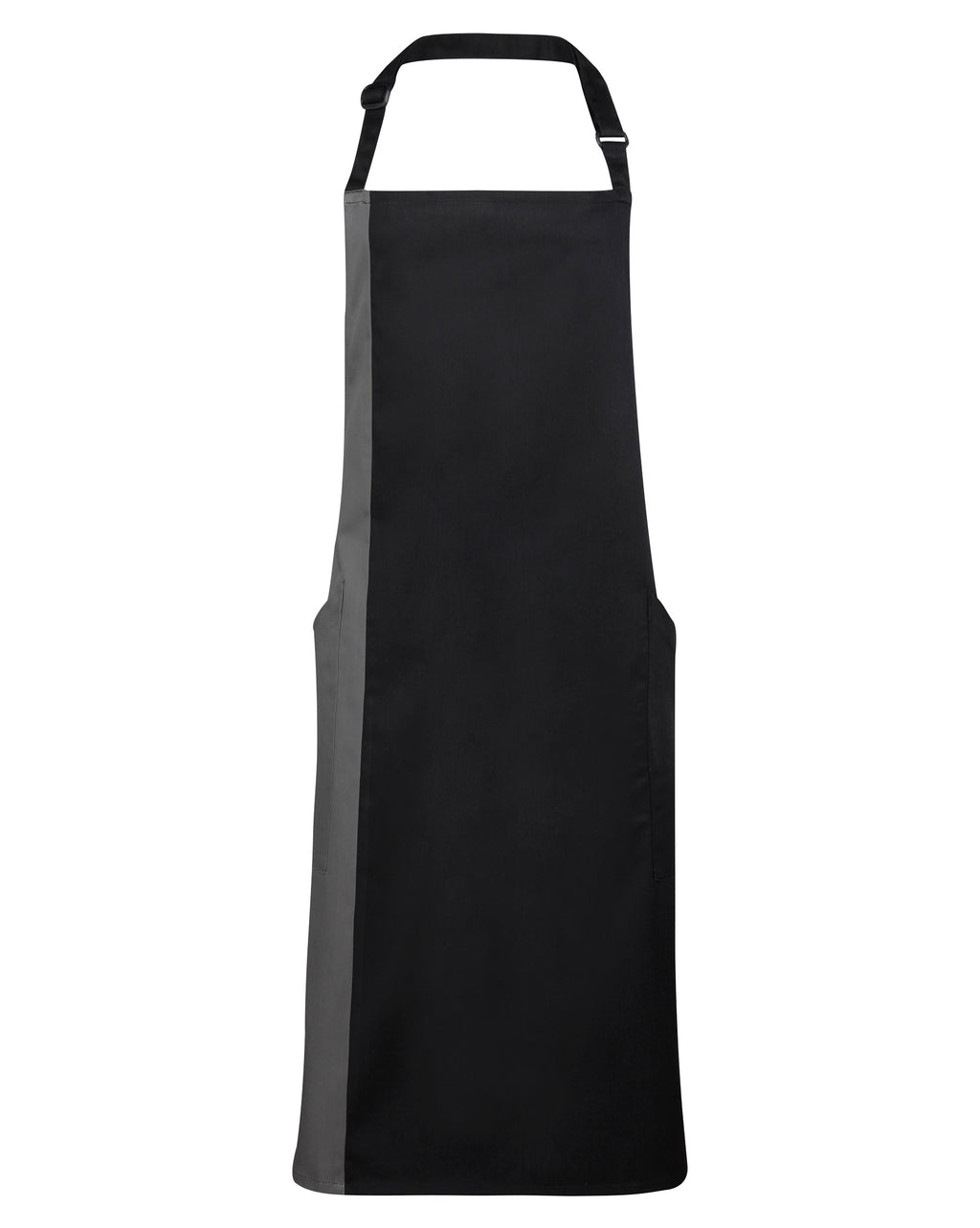 Premier Contrast Bib Apron – forkle – Sort/Mørk Grå