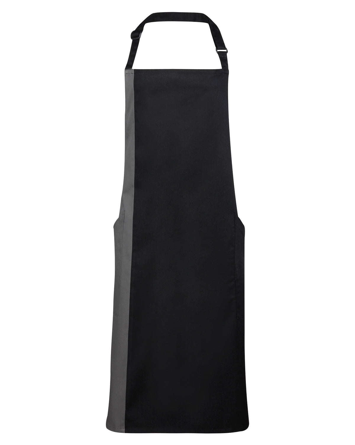 Premier Contrast Bib Apron – forkle – Sort/Mørk Grå