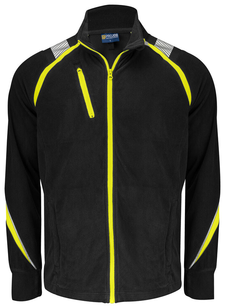 ProJob 2328 Mikrofleecejakke – Black/Yellow