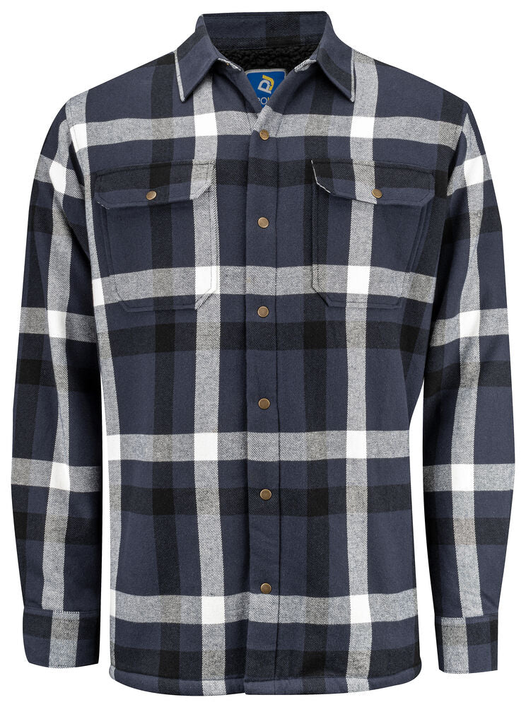 ProJob 5213 Flanellskjorte Foret – Navy Check