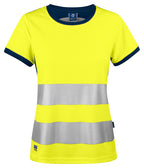 ProJob 6012 T-skjorte Dame EN ISO 20471 Kl 2/1 – Yellow/Navy