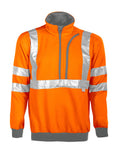 ProJob 6102 Sweatshirt EN ISO 20471 Kl 3 – Orange/Grey