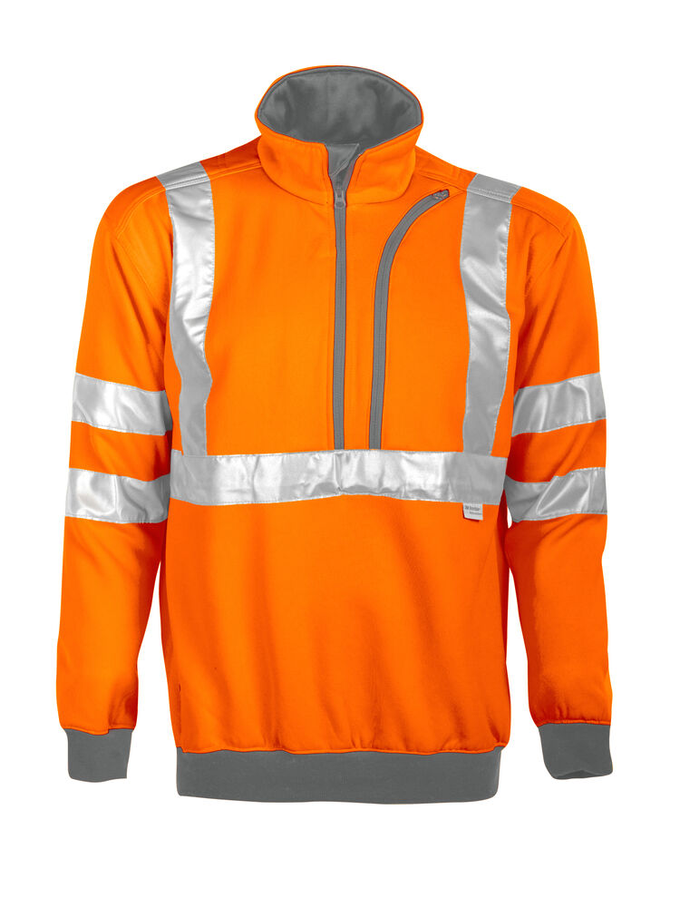 ProJob 6102 Sweatshirt EN ISO 20471 Kl 3 – Orange/Grey