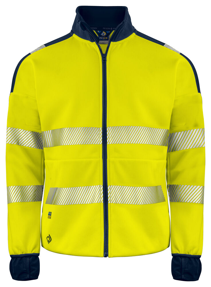 ProJob 6109 Sweatshirt EN ISO 20471 Kl 3/2 – Yellow/Navy