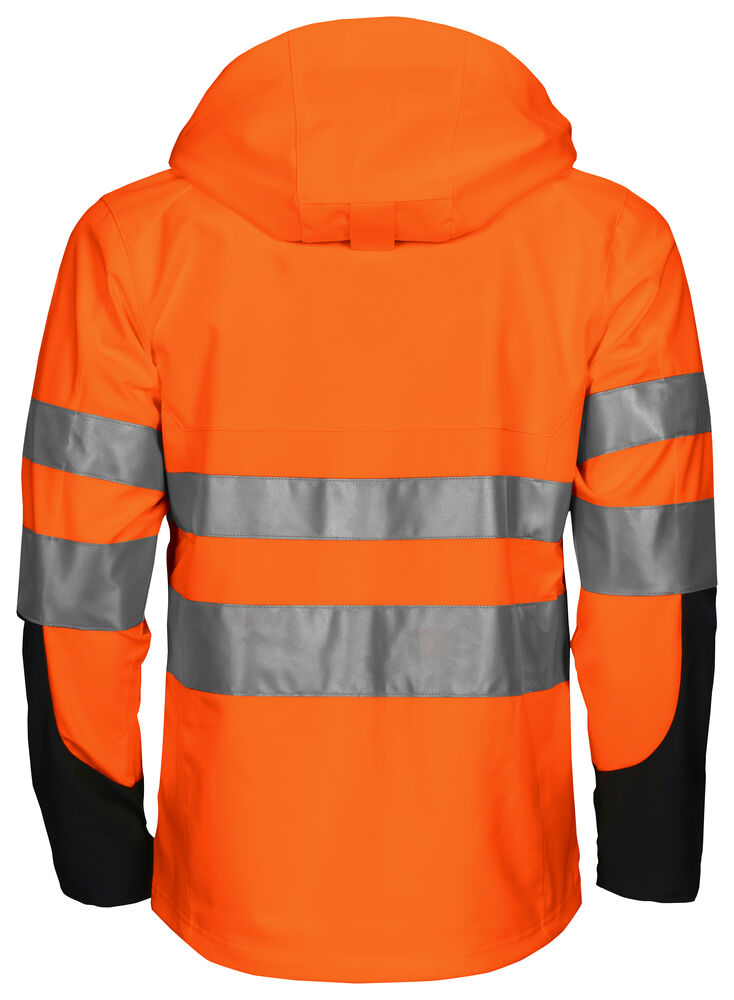 ProJob 6419 Softshelljakke EN ISO 20471 Kl 3/2 – bakside