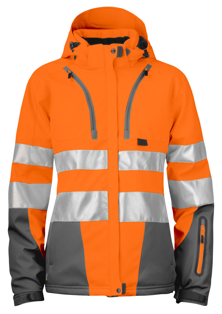 ProJob 6424 Vinterjakke Dame EN ISO 20471 Kl 3/2 – Orange/Grey