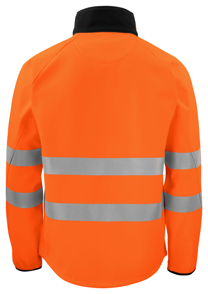 ProJob 6432 Softshelljakke EN ISO 20471 Kl 3/2 – bakside