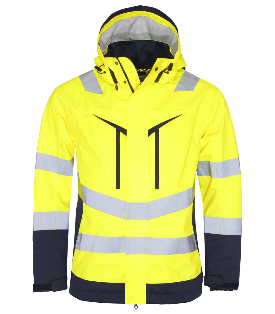 ProJob 6455 Skalljakke EN ISO 20471 Klasse 3 – Yellow/Navy