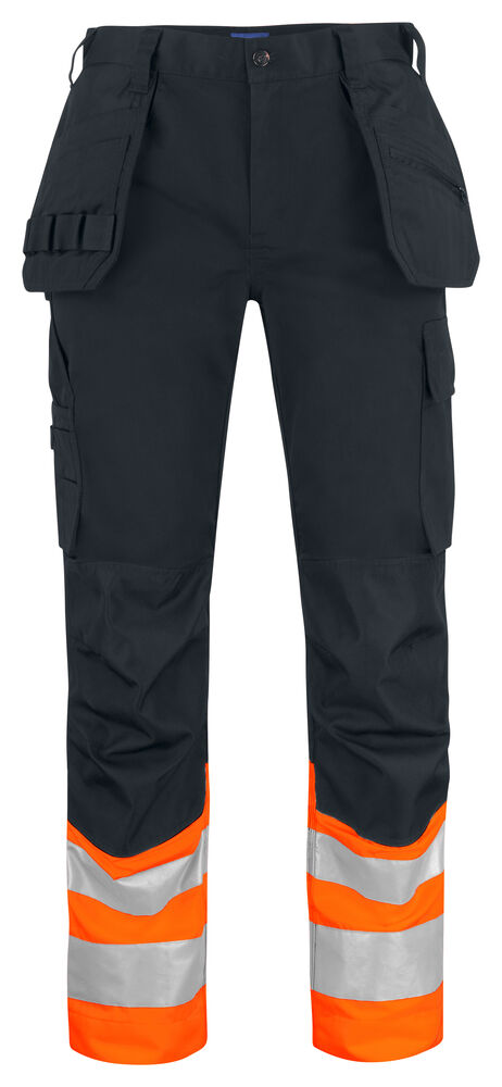ProJob 6534 Arbeidsbukse EN ISO 20471 Kl 1 – Orange/Black