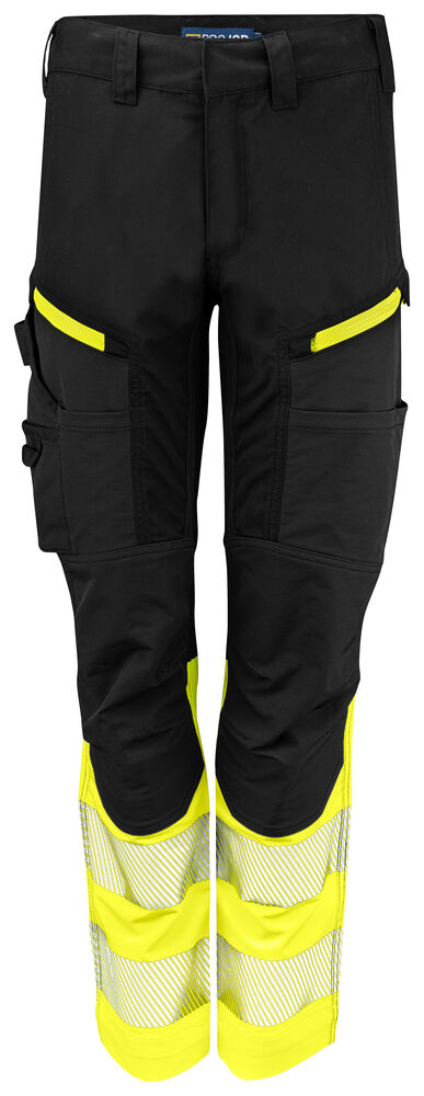 ProJob 6538 Servicebukse Stretch Dame EN ISO 20471 Klasse 1 – Yellow/Black