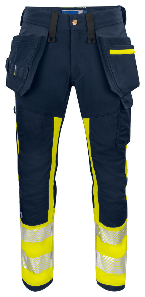 ProJob 6540 Håndverksbukse EN ISO 20471 Kl 1 – Yellow/Navy