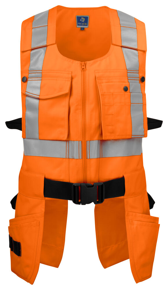 ProJob 6704 Håndverksvest EN ISO 20471 Kl 2 – Orange