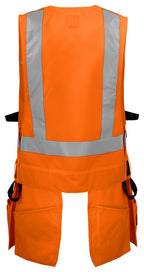 ProJob 6704 Håndverksvest EN ISO 20471 Kl 2 – bakside
