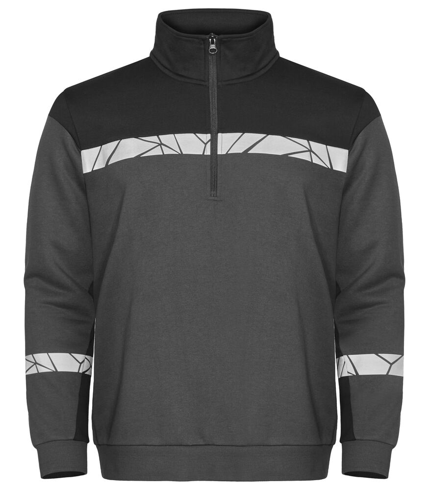 ProJob 7102 Sweatshirt 1/2 Zip – Grey/Black