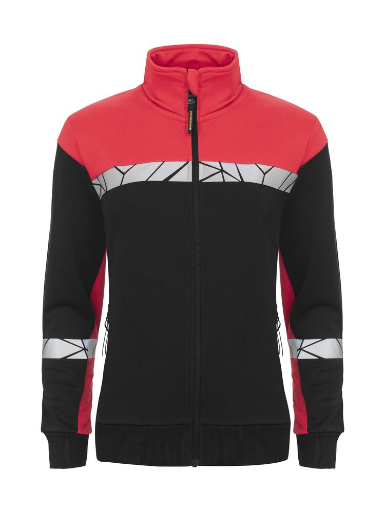ProJob 7105 Sweatshirt Dame – Black/Red