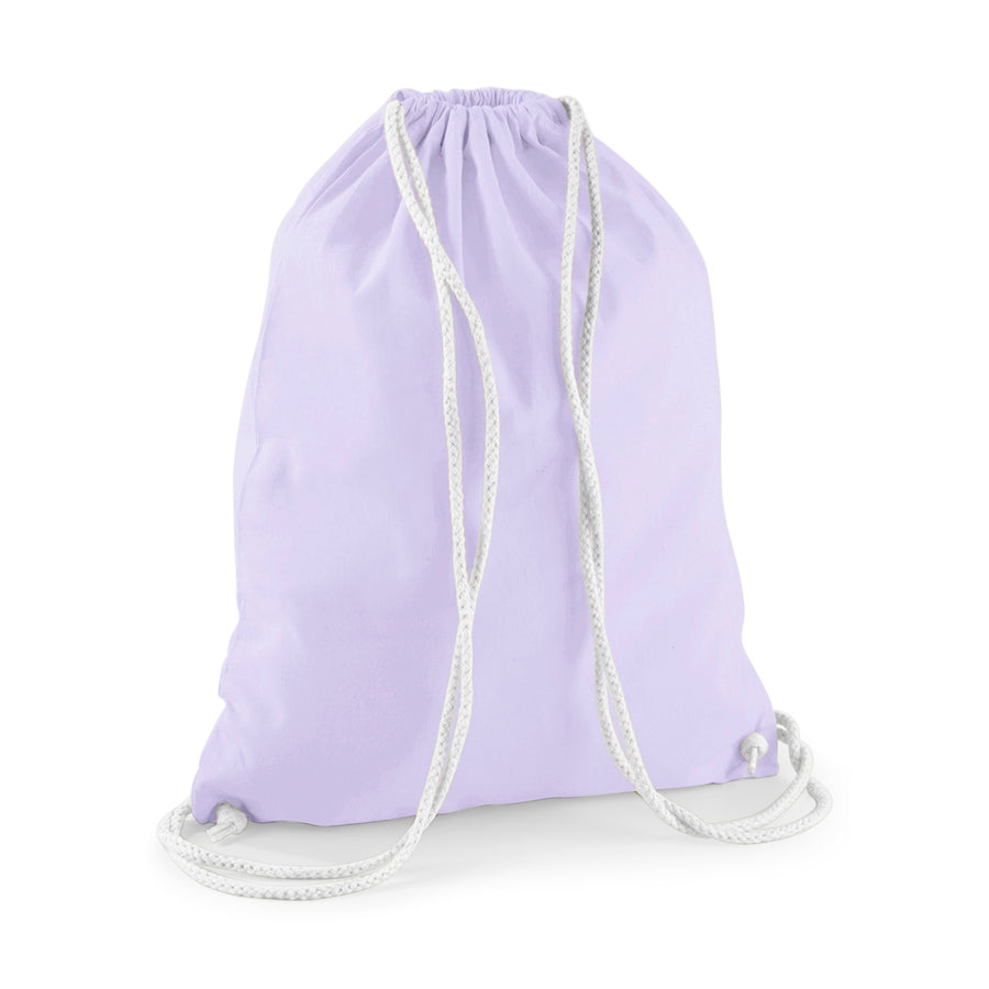 Westford Mill Cotton Gymsac – Lavender/White