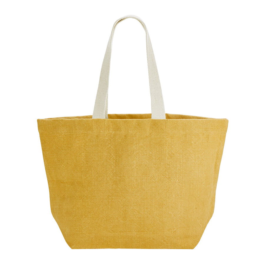 Westford Mill Soft washed jute beach bag – Saffron