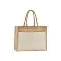 Westford Mill Cotton pocket natural starched jute shopper – Natural
