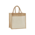 Westford Mill Cotton pocket natural starched jute midi tote – Natural