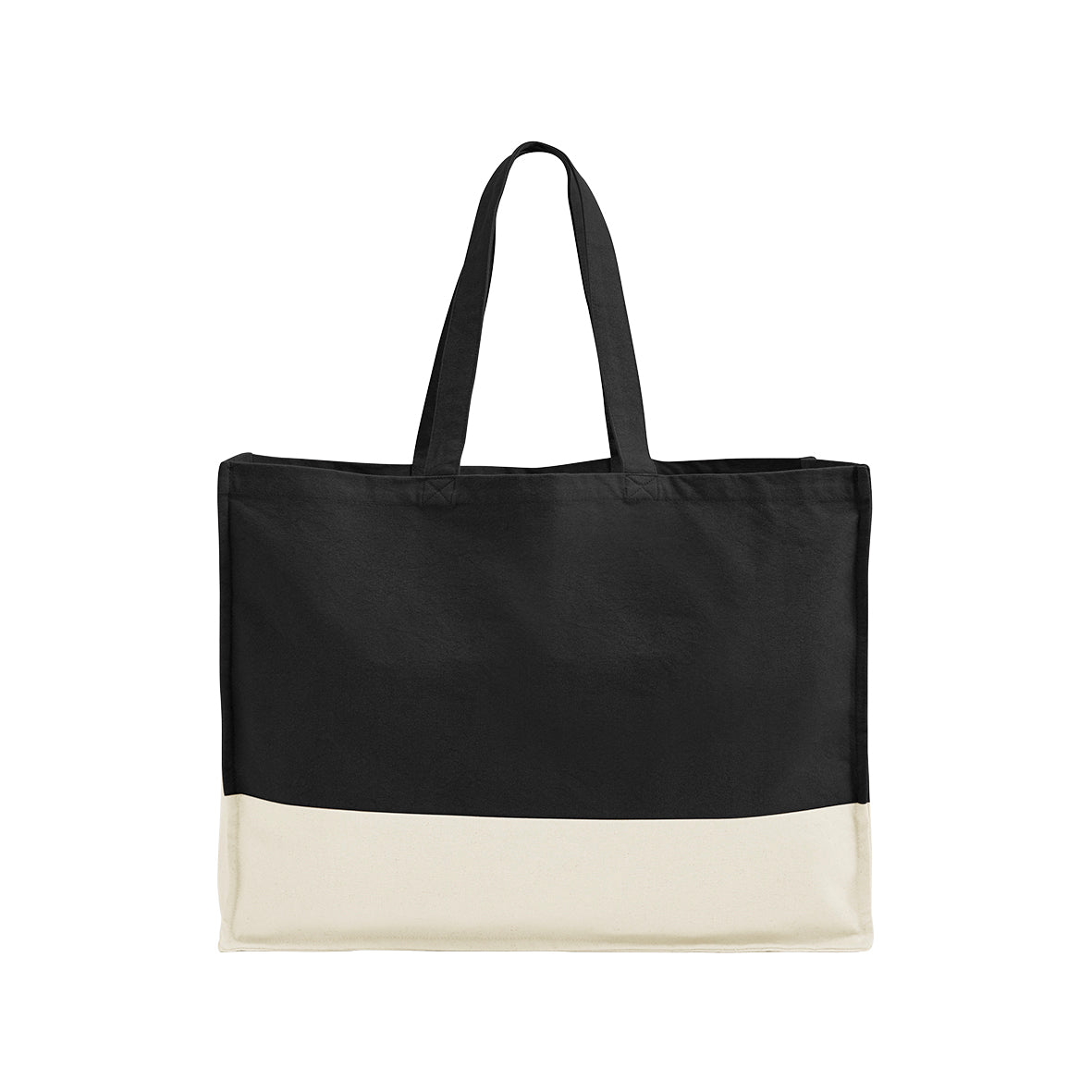 Westford Mill EarthAware® Organic Contrast Shopper – Black/Natural