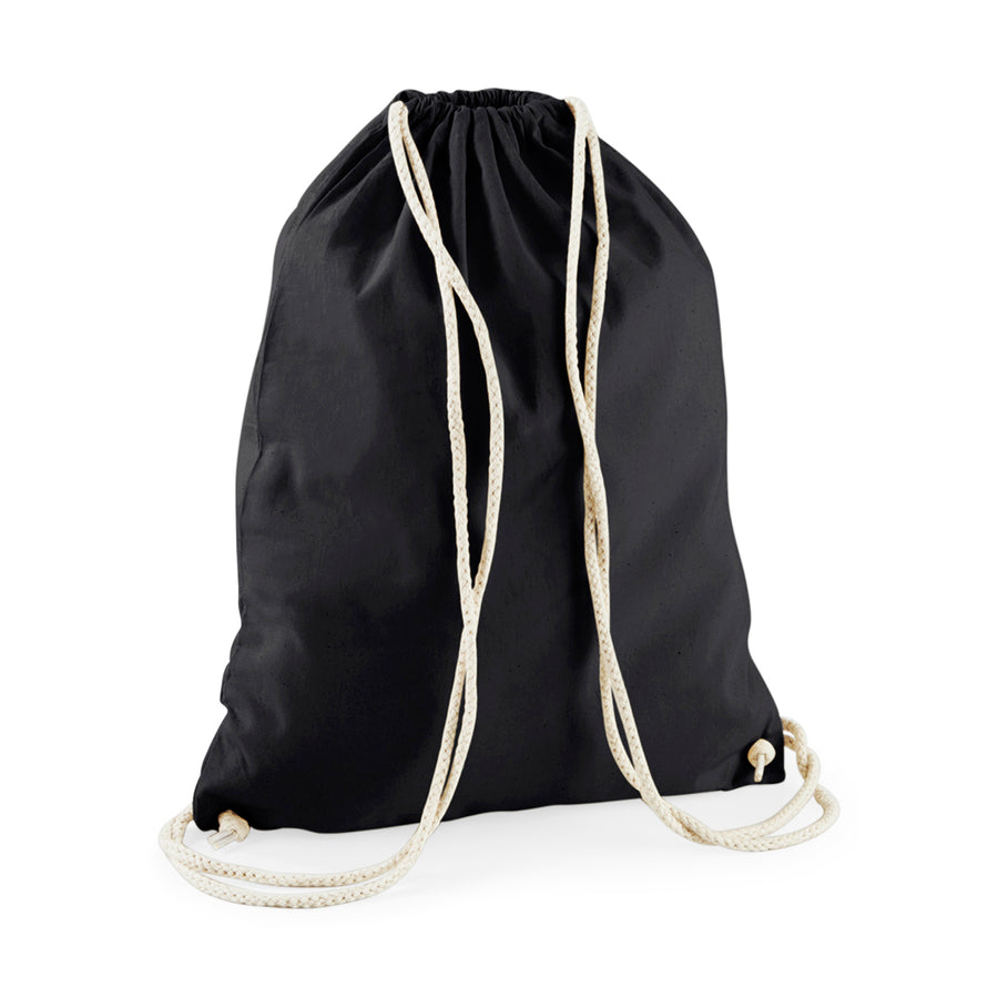 Westford Mill Recycled Cotton Gymsac – Black