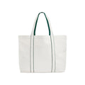 Westford Mill Courtside Large Tote – Soft White/Bottle Green