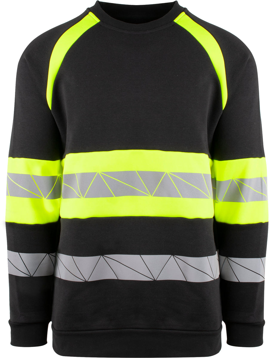 YOU Brande genser – Sort/Safety Gul