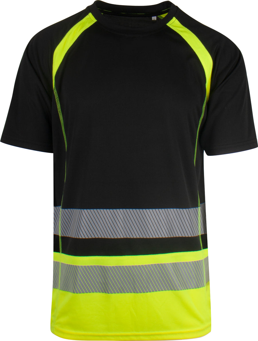YOU Crossover tee – Sort/Safety Gul
