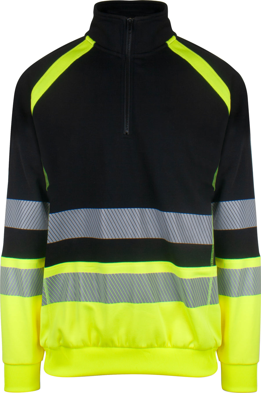 YOU Crossover 1/4 zip – Sort/Safety Gul